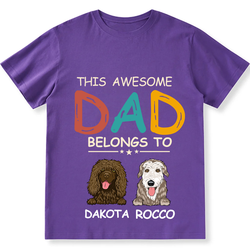 This Awesome Mom/Dad Belongs To - Personalized Custom Unisex T-shirt
