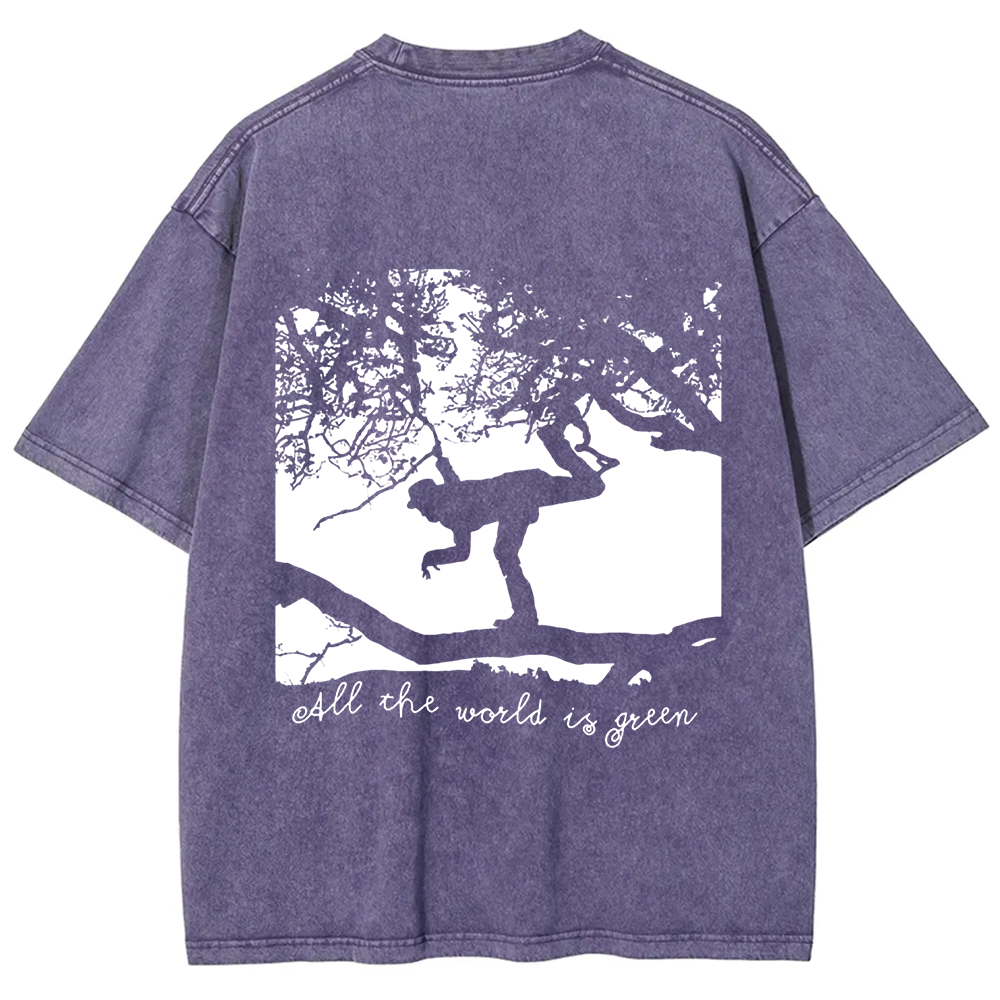 Unisex Vintage  Tom Waits - All the World is Green Music t-Shirt