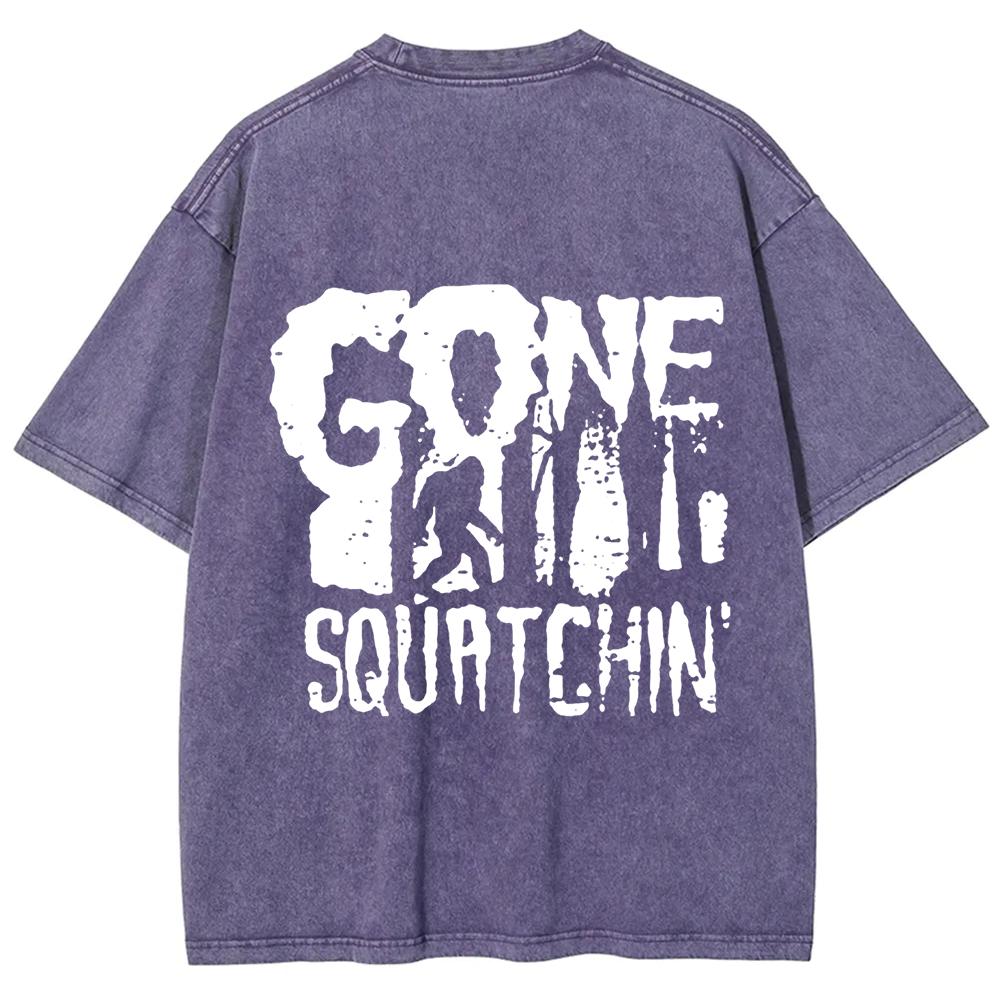 Unisex Vintage Gone Squatching Funny Big Foot t-Shirt