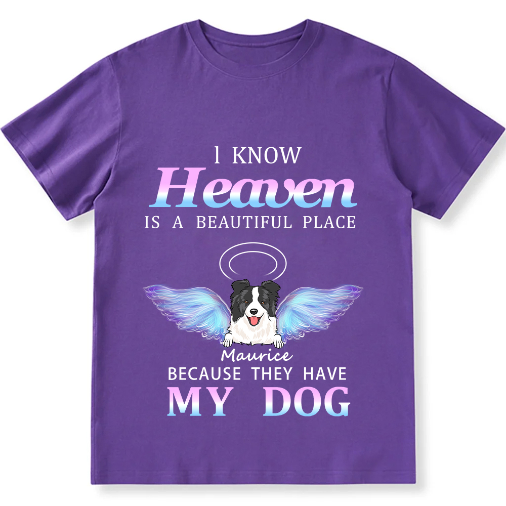 Heaven Is A Beautiful Place  - Personalized Custom Unisex T-shirt
