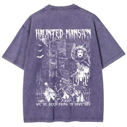 Unisex Vintage  Haunted Mansion Horror Movie t-Shirt