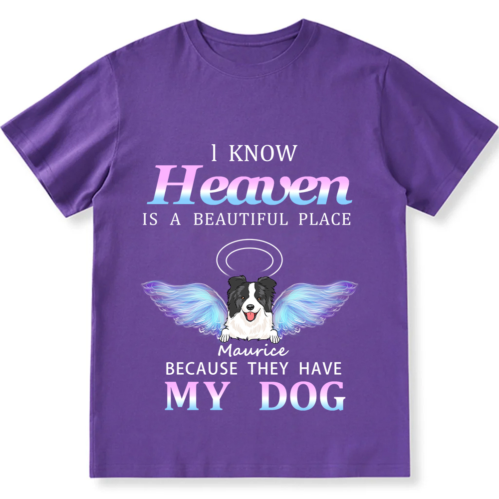 Heaven Is A Beautiful Place  - Personalized Custom Unisex T-shirt