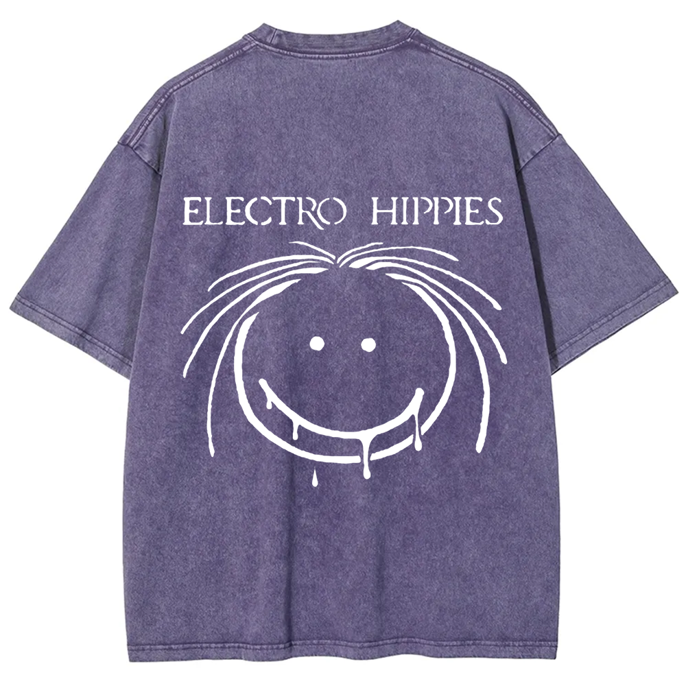 Unisex Vintage Electro Hippies Punk Band  t-Shirt