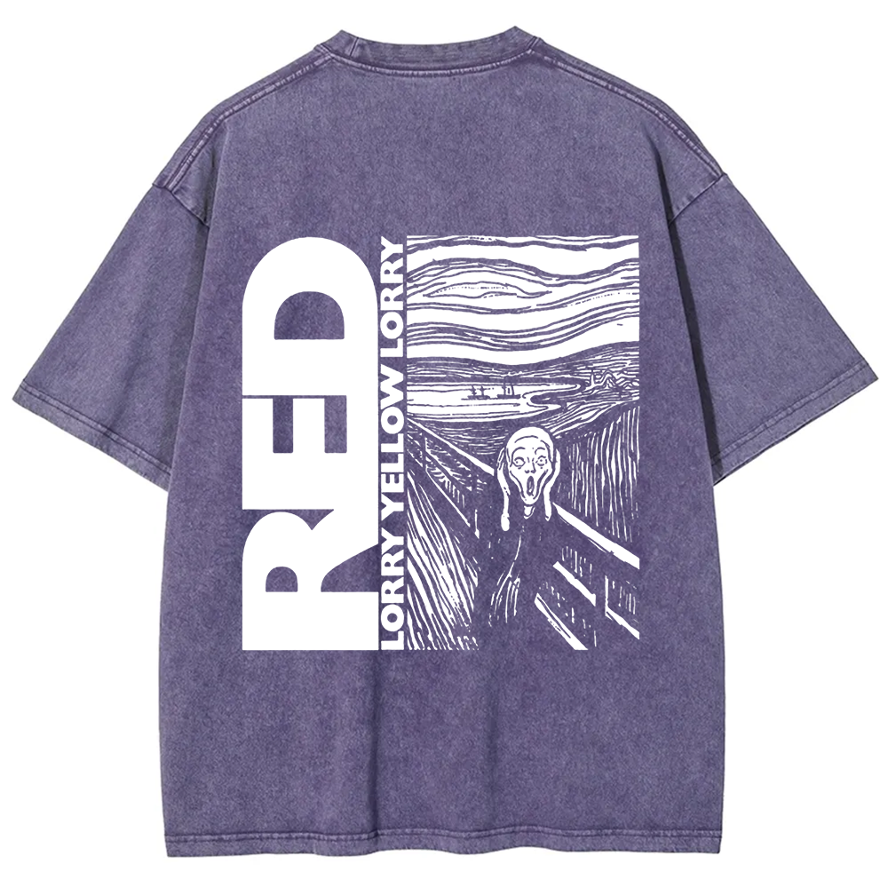 Unisex Vintage  Red Lorry Yellow Lorry Band t-Shirt