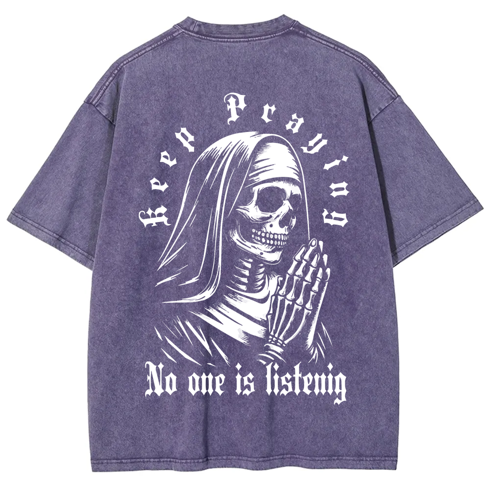 Unisex Vintage Satanic Skull Devil Nun t-Shirt