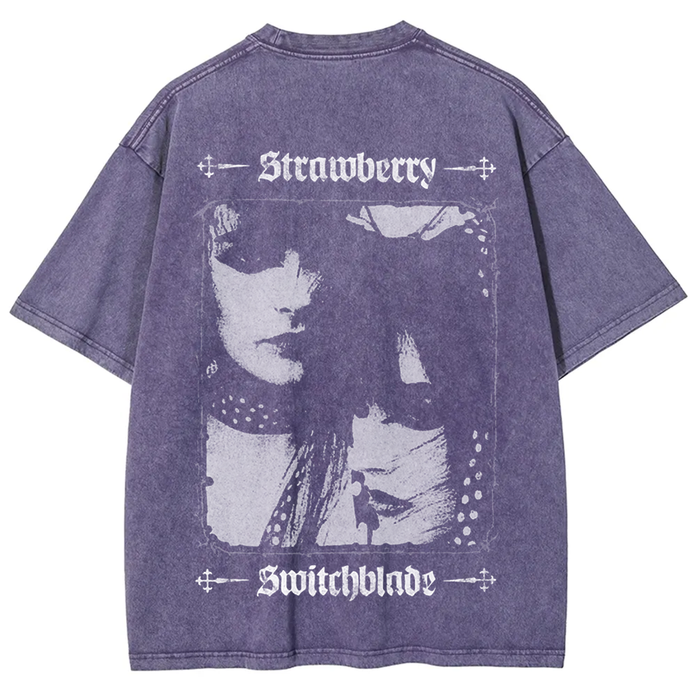 Unisex Vintage Strawberry Switchblade Band  t-Shirt