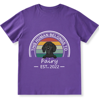 This Human Belongs To - Personalized Custom Unisex T-shirt