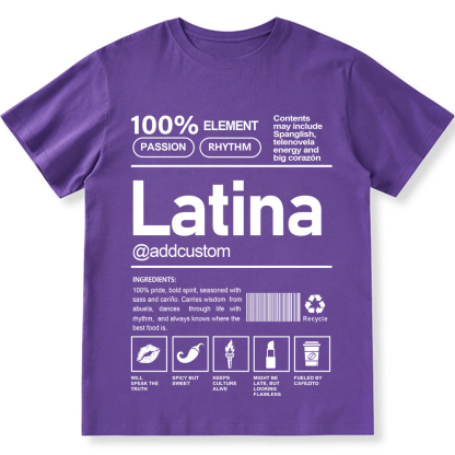 Latina Addcustom Unisex Fit  Cotton T-Shirt wearishow