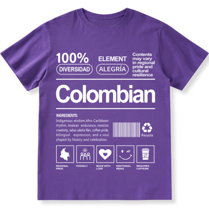 Colombian Unisex Fit  Cotton T-Shirt wearishow