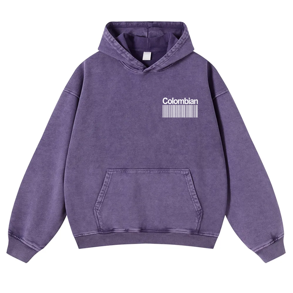 Colombian Unisex Fit  Washed Hoodie wearishow