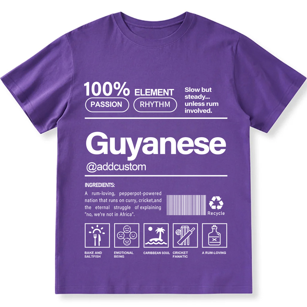 Guyanese Addcustom Unisex Fit  Cotton T-Shirt wearishow