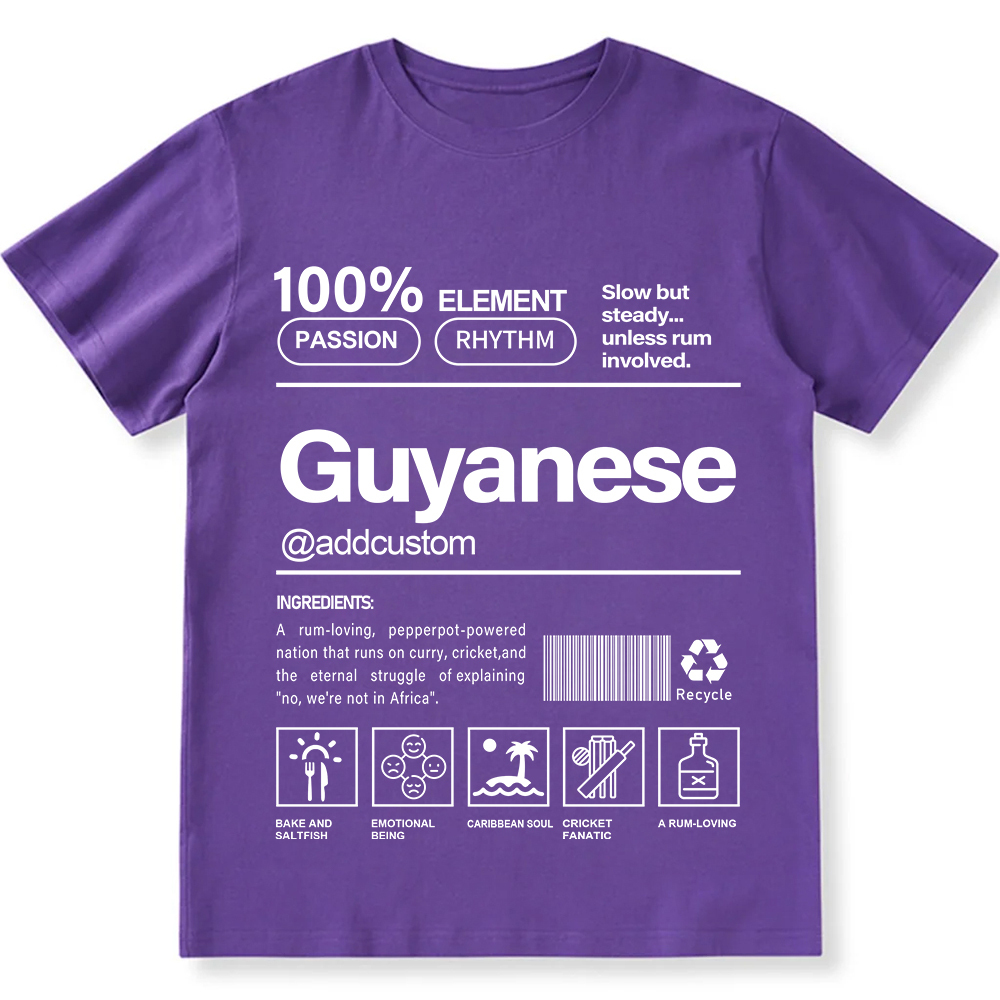 Guyanese Addcustom Unisex Fit  Cotton T-Shirt wearishow