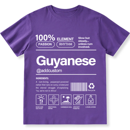 Guyanese Addcustom Unisex Fit  Cotton T-Shirt wearishow