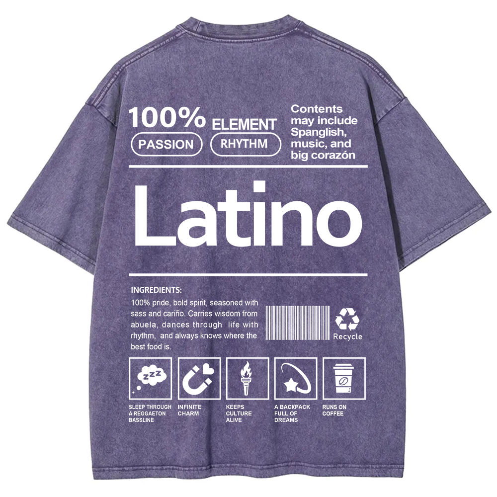 Latino Unisex Fit  Washed T-Shirt