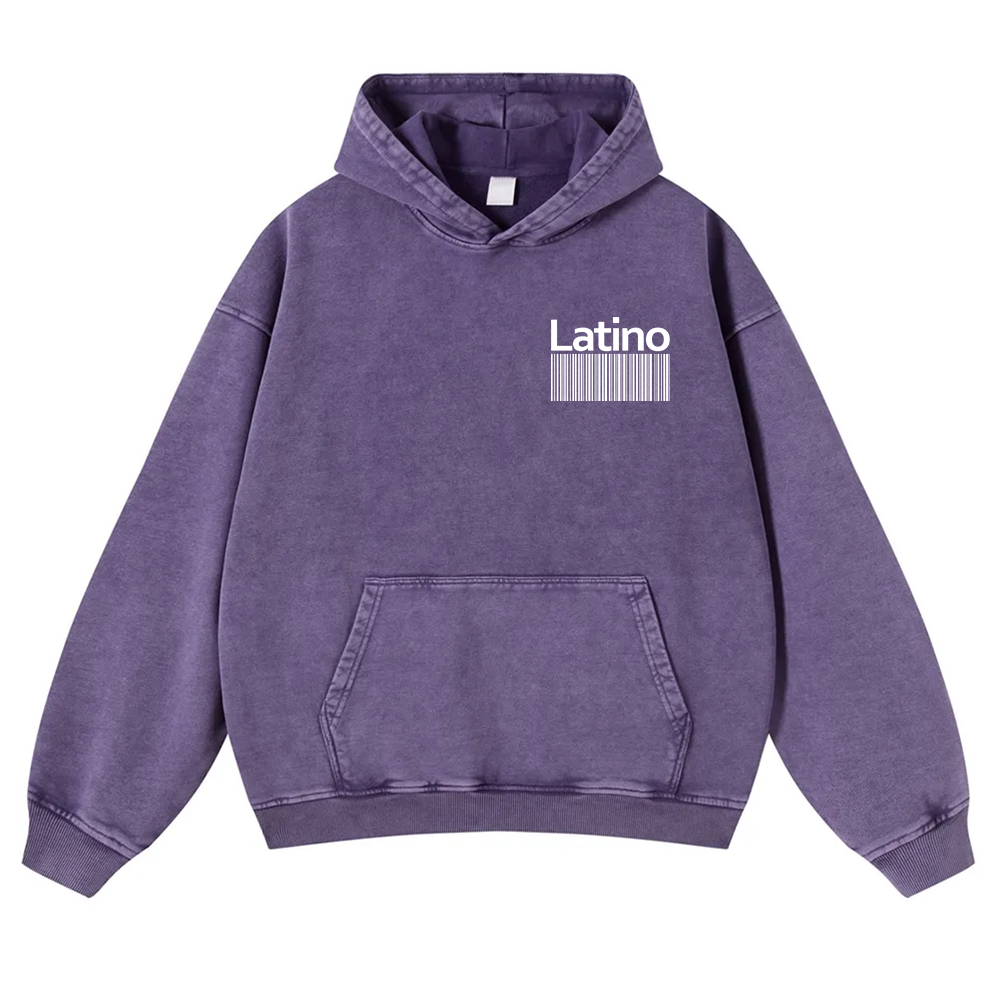 Latino Unisex Fit  Washed Hoodie wearishow