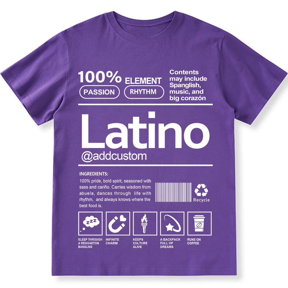 Latino Addcustom Unisex Fit  Cotton T-Shirt wearishow