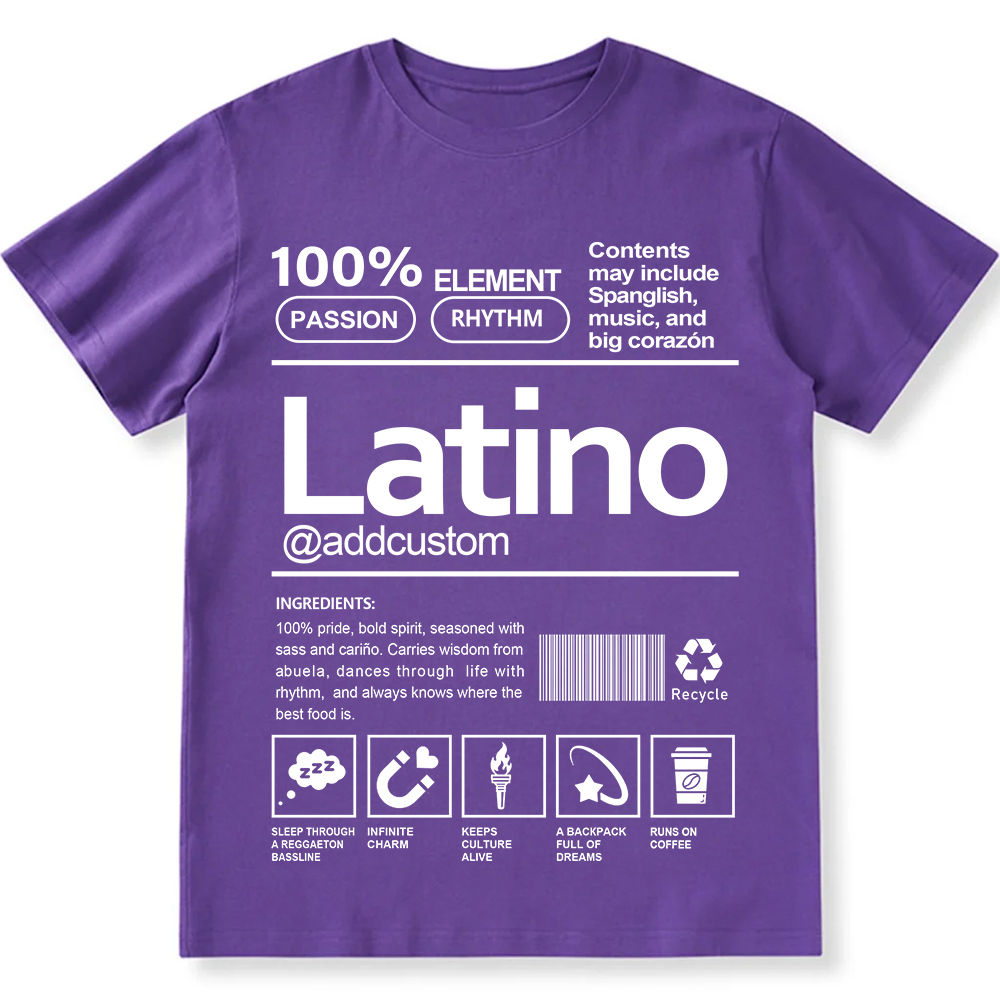 Latino Addcustom Unisex Fit  Cotton T-Shirt wearishow