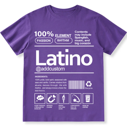 Latino Addcustom Unisex Fit  Cotton T-Shirt wearishow
