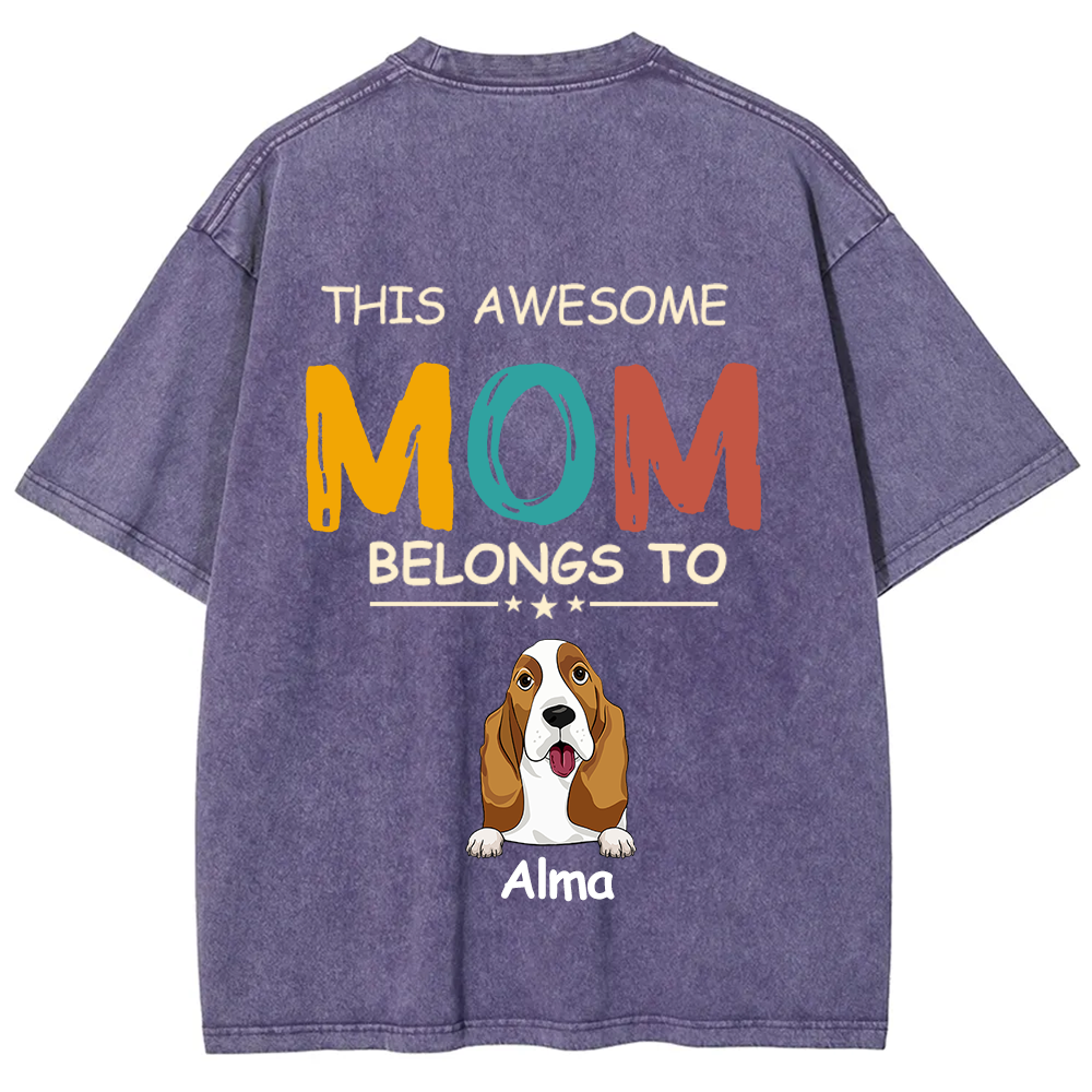 This Awesome Mom/Dad Belongs To - Personalized Custom Unisex  T-shirt