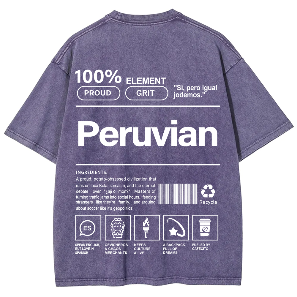 Peruvian Unisex Fit  Washed T-Shirt