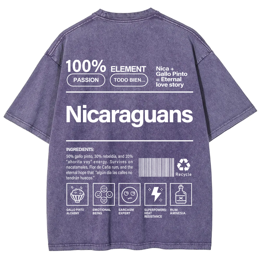 Nicaraguans Unisex Fit  Washed T-Shirt