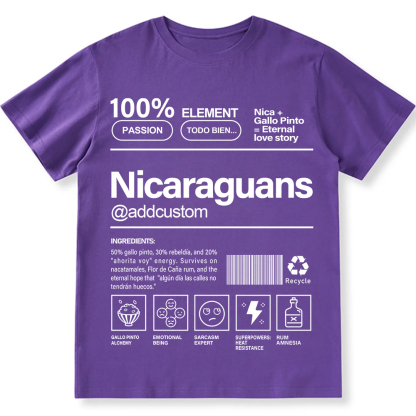 Nicaraguans Addcustom Unisex Fit  Cotton T-Shirt wearishow