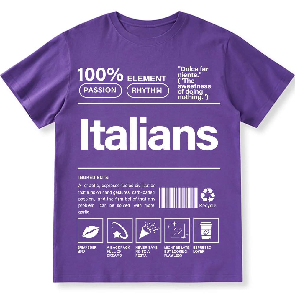 Italians Unisex Fit  Cotton T-Shirt wearishow