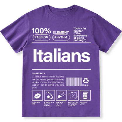 Italians Unisex Fit  Cotton T-Shirt wearishow