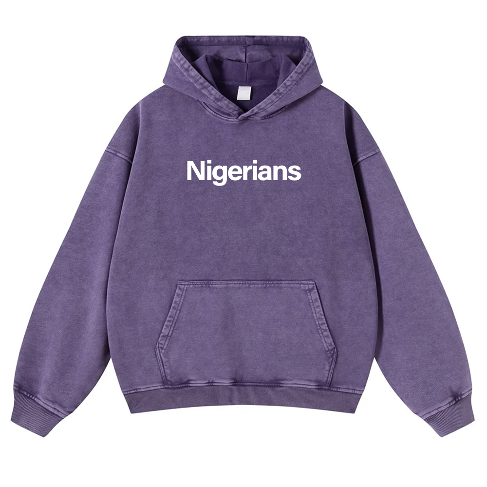 Nigerians Unisex Fit  Washed Hoodie wearishow