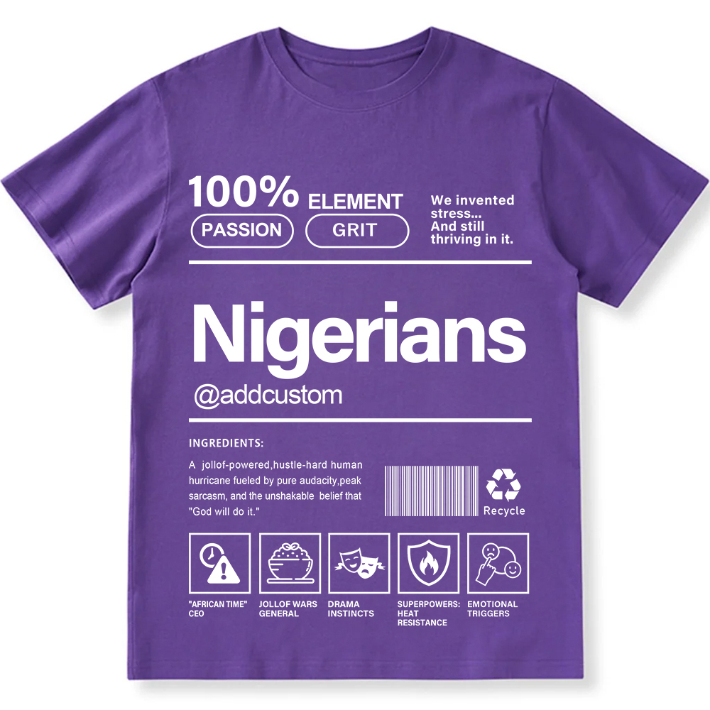 Nigerians Addcustom Unisex Fit  Cotton T-Shirt wearishow