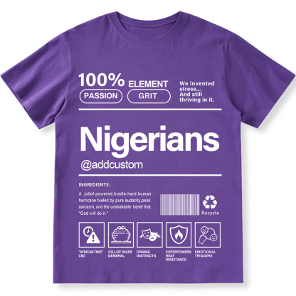 Nigerians Addcustom Unisex Fit  Cotton T-Shirt wearishow