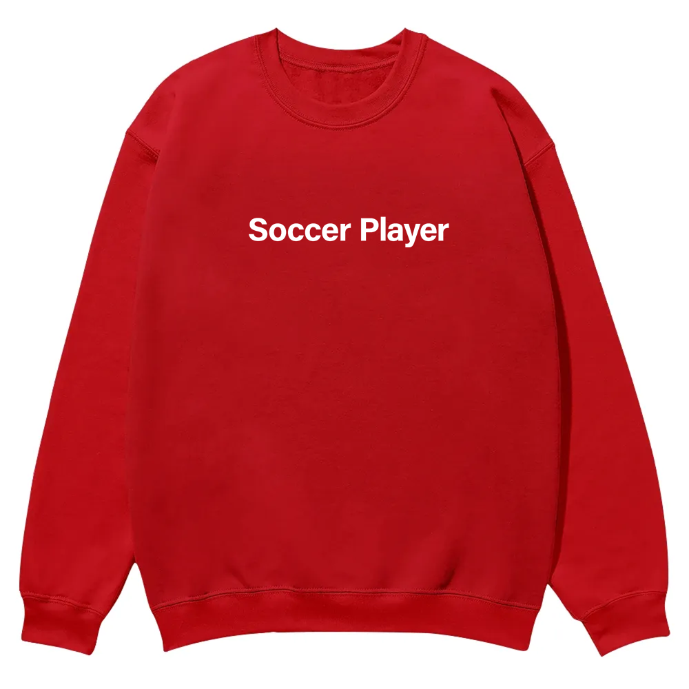 Soccer Player Casual Crewneck Sweatshirt wearishow