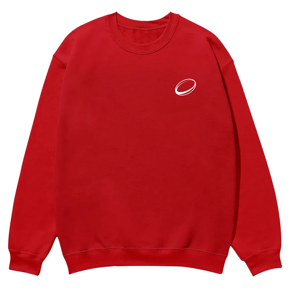 Rugby Player Casual Crewneck Sweatshirt wearishow