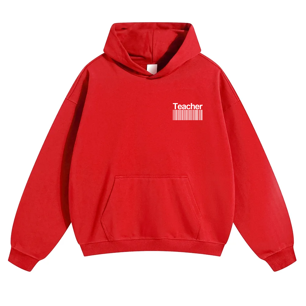 Teacher Unisex Solid Color Hoodie wearishow