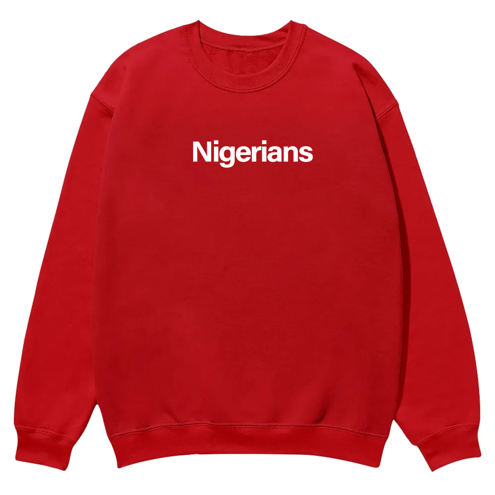 Nigerians Unisex Fit  Casual Crewneck Sweatshirt wearishow