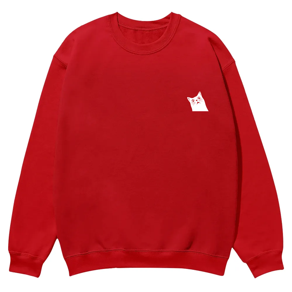 Cat Trick Customized Unisex Casual Crewneck Sweatshirt wearishow