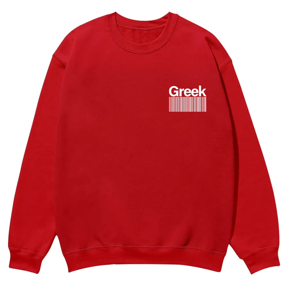 Greek Unisex Fit  Casual Crewneck Sweatshirt wearishow