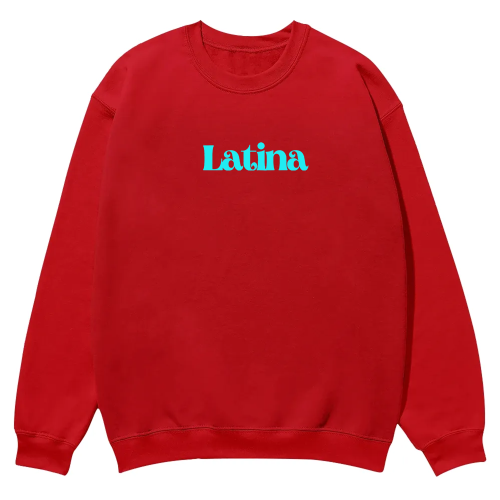 Latina Unisex Fit  Casual Crewneck Sweatshirt wearishow