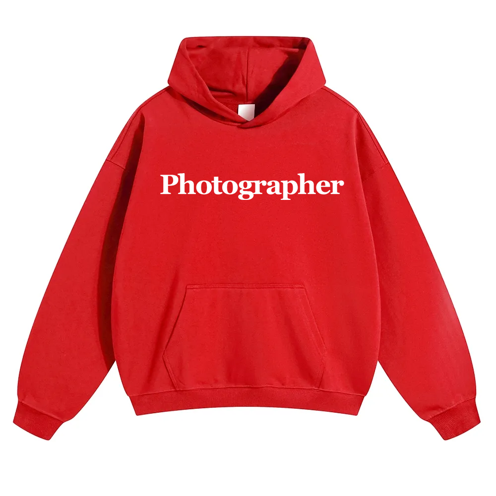 Photographer Unisex Solid Color Hoodie wearishow