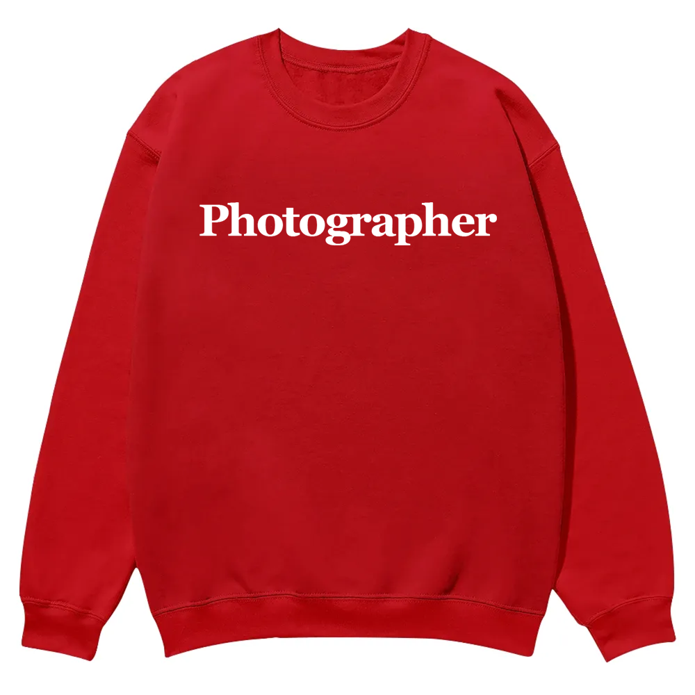Photographer Casual Crewneck Sweatshirt wearishow