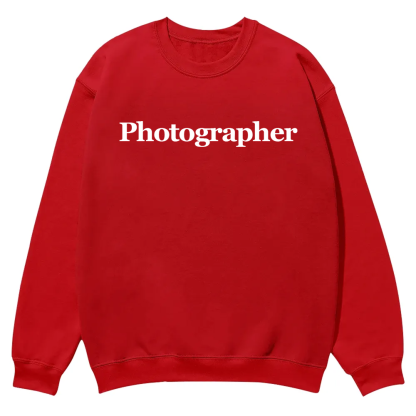 Photographer Casual Crewneck Sweatshirt wearishow