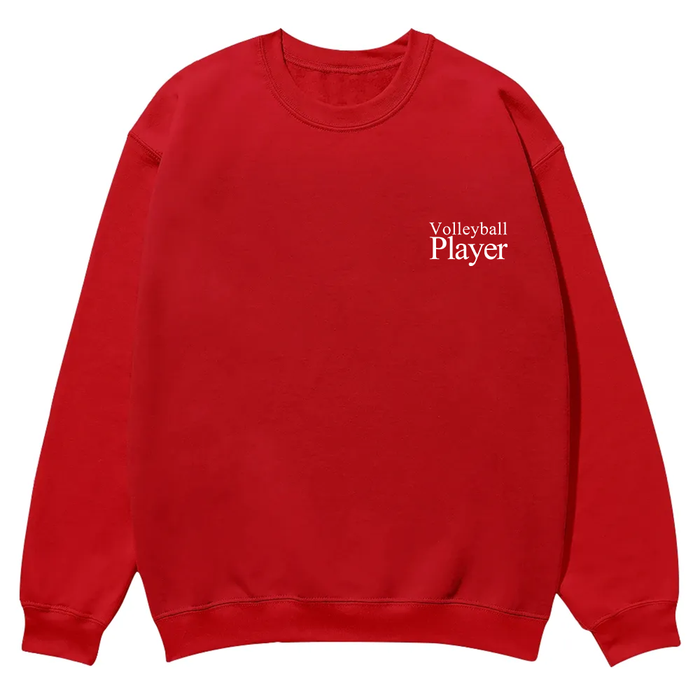 Volleyball Player Casual Crewneck Sweatshirt wearishow