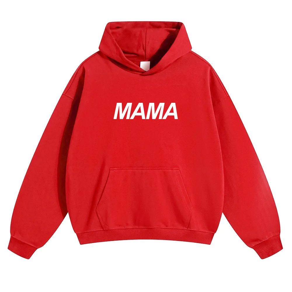 Mama Unisex Solid Color Hoodie wearishow