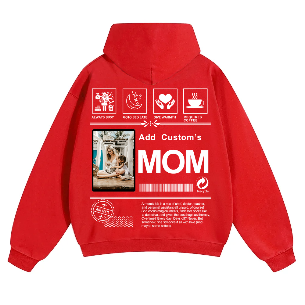 MOM Custom Solid Color Hoodie wearishow