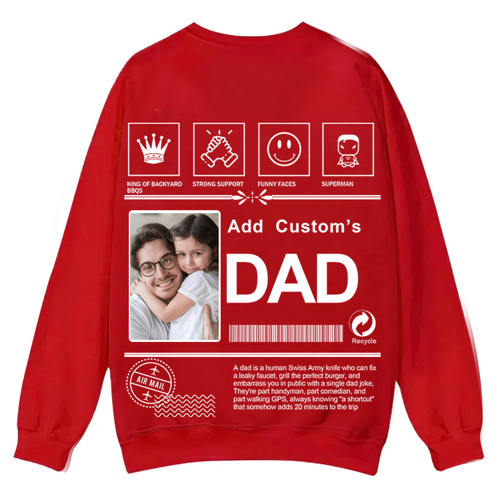 DAD Custom Casual Crewneck Sweatshirt wearishow