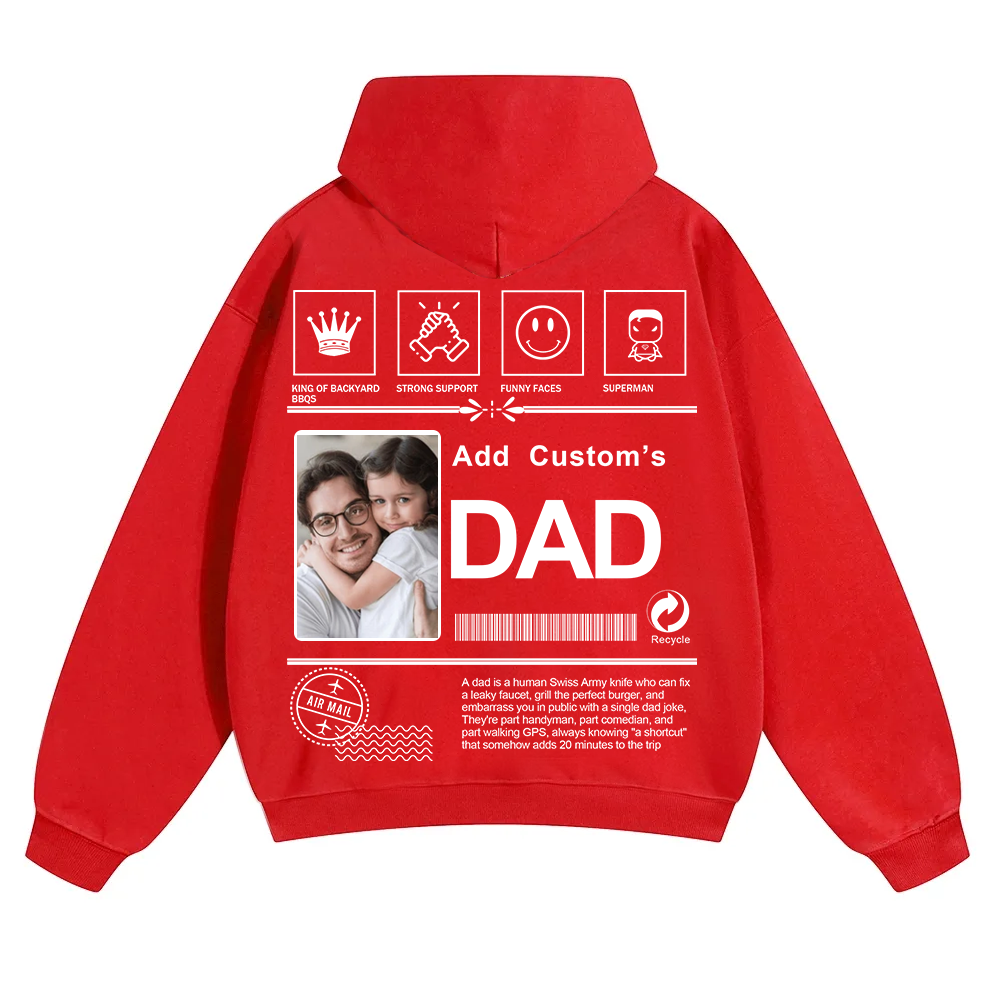 DAD Custom Solid Color Hoodie wearishow