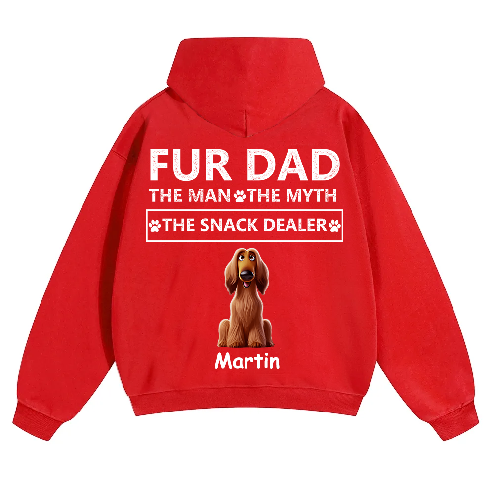 Fur Dad The Man The Myth The Snack Dealer - Personalized Custom Unisex Hoodie