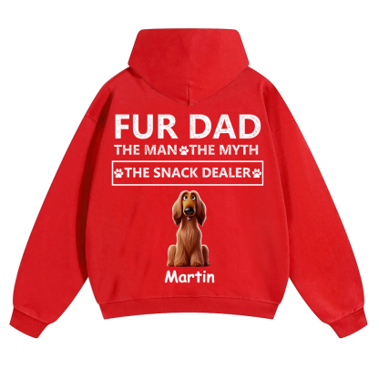 Fur Dad The Man The Myth The Snack Dealer - Personalized Custom Unisex Hoodie