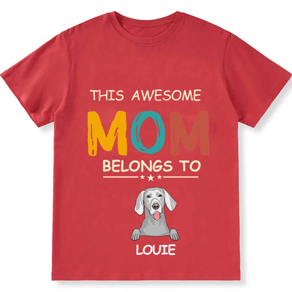 This Awesome Mom/Dad Belongs To - Personalized Custom Unisex T-shirt