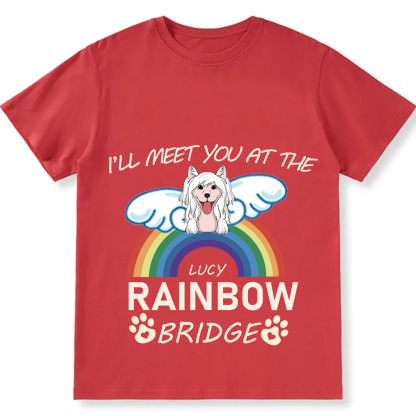 I'll Meet You At The Rainbow Bridge   - Personalized Custom Unisex T-shirt